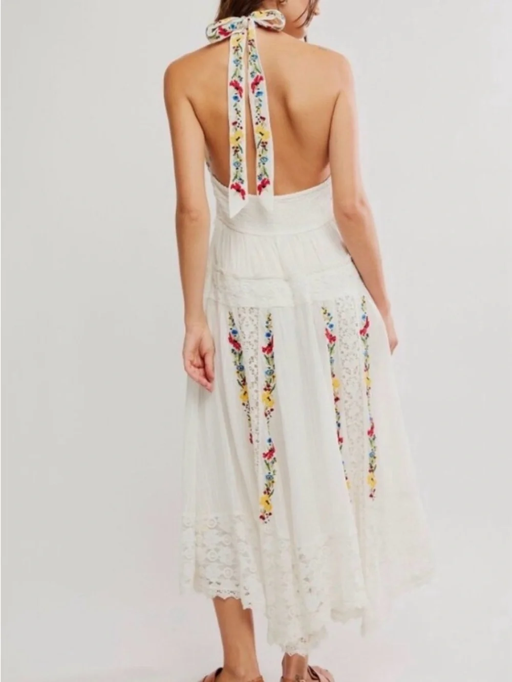 Free People Keila Halter Neck Midi Dress